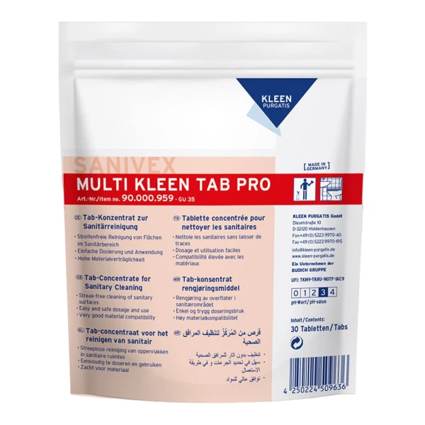 Kleen Purgatis Очисні таблетки Sanivex Multi Kleen Tab Pro image